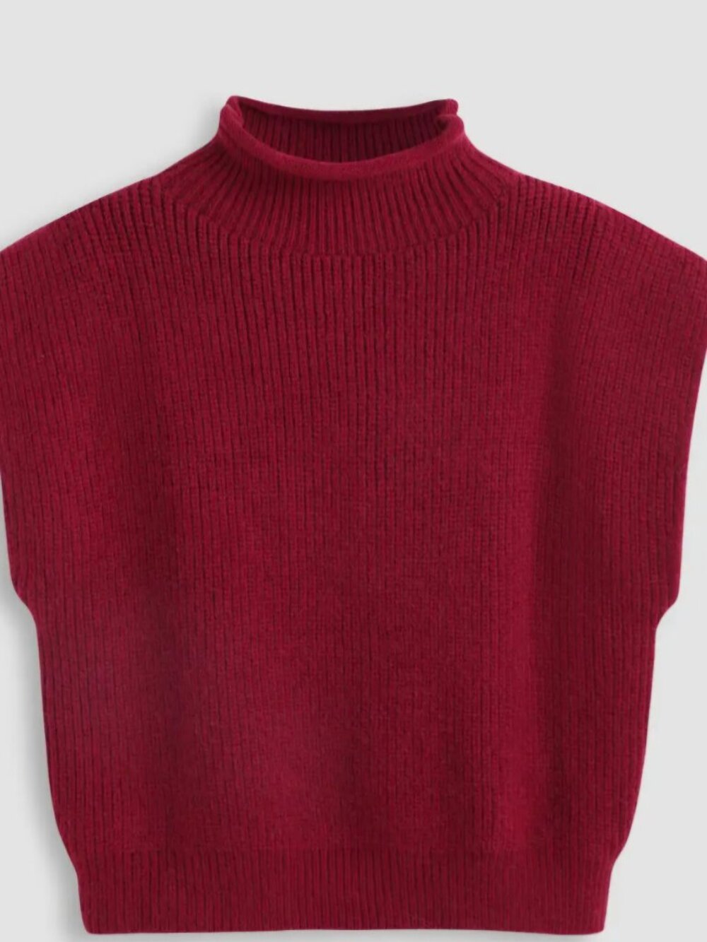 High Neck SOLID knitted vest